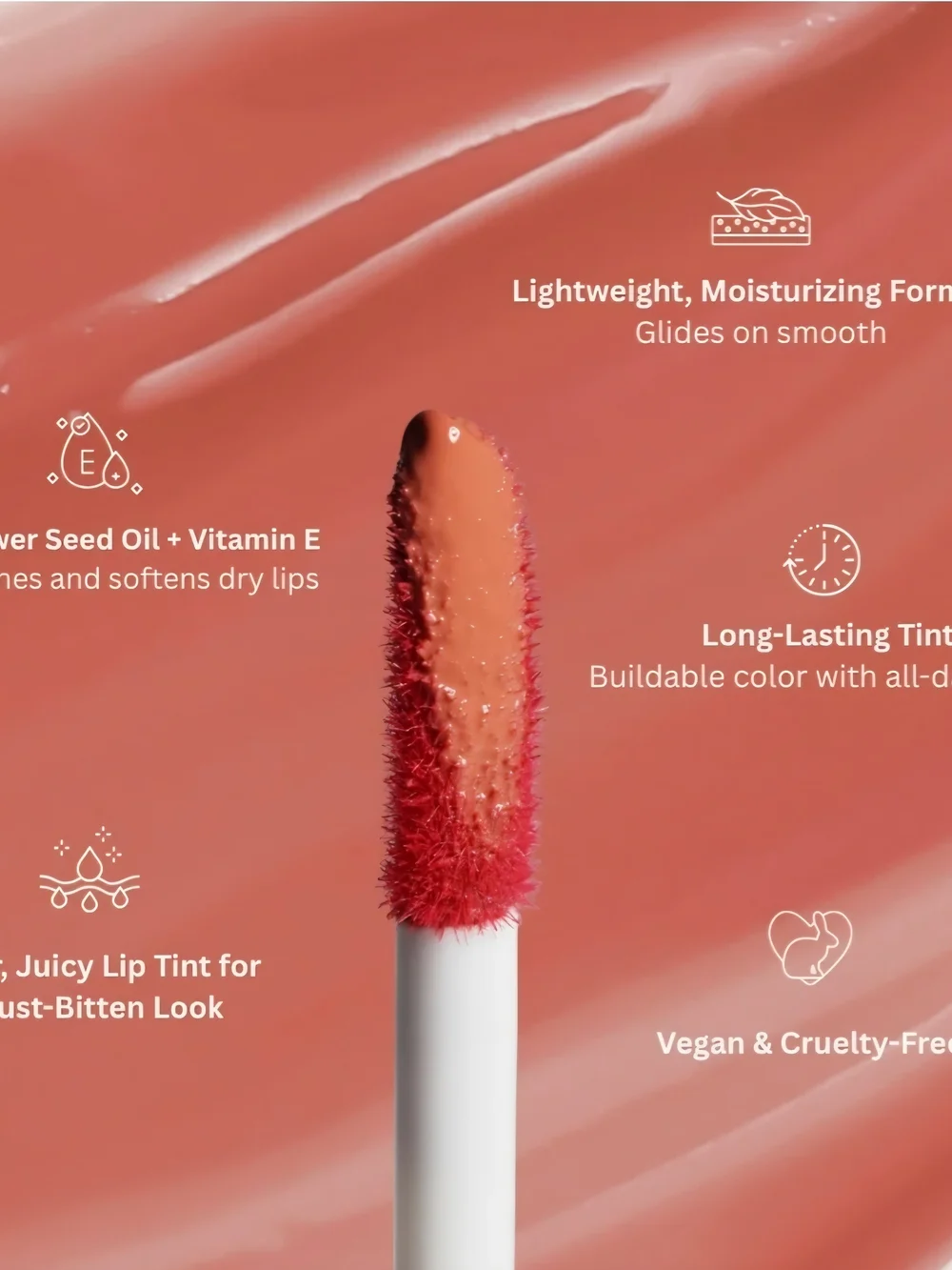 Kara Beauty Stay Glassy Hydrating Lip Tint Rose Shock NWT